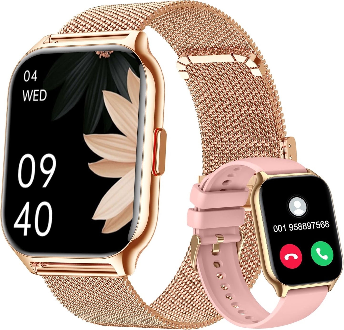 Smart Watch 45mm for Women Men(Dial/Answer Calls), 2.0" Fitness Tracker Watch with Heart Rate/Blood Pressure/Blood Oxygen Monitor for Android iOS