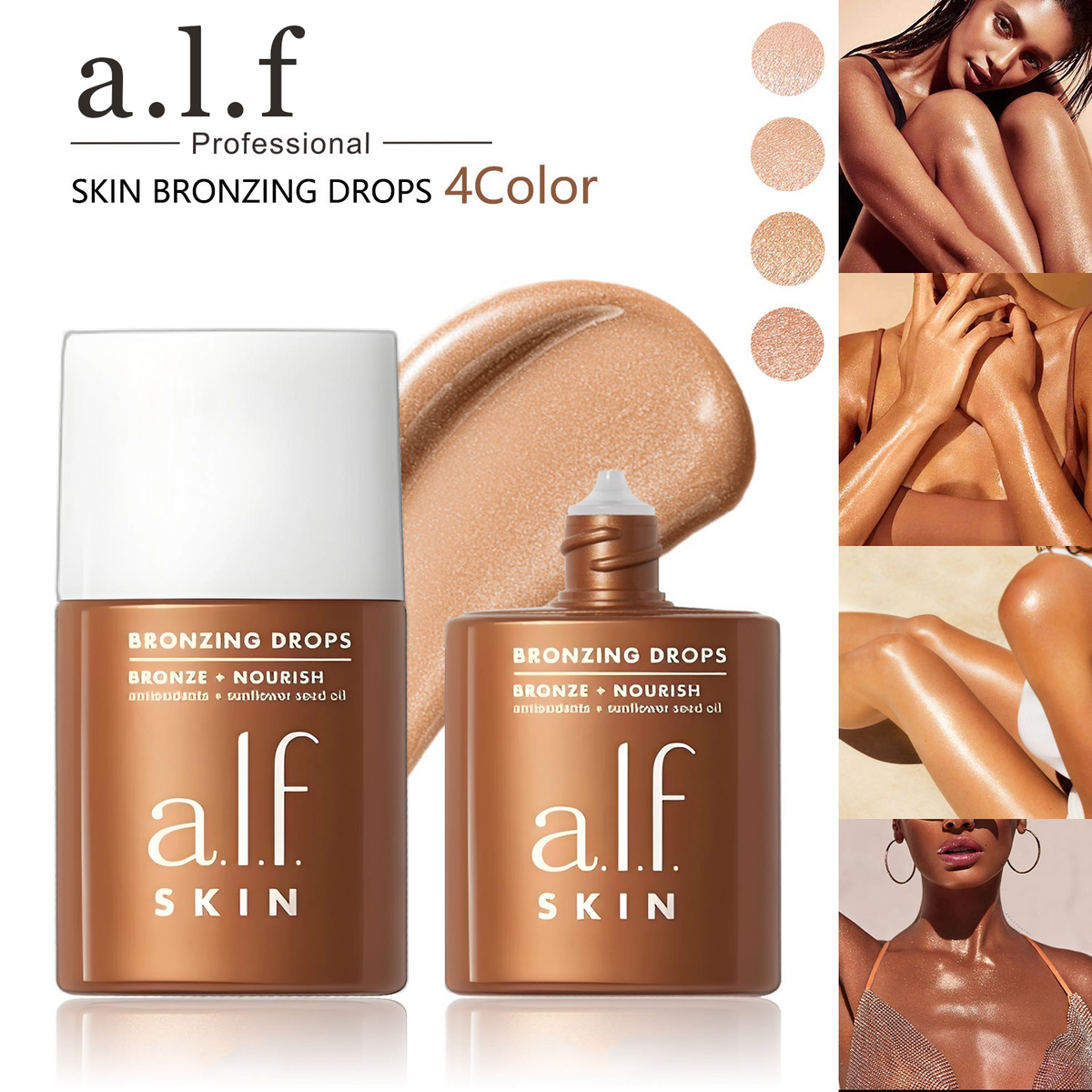 🤎 Bronzing Drops Tinted Serum 🌿 No Heavy Makeup Needed-8QY1