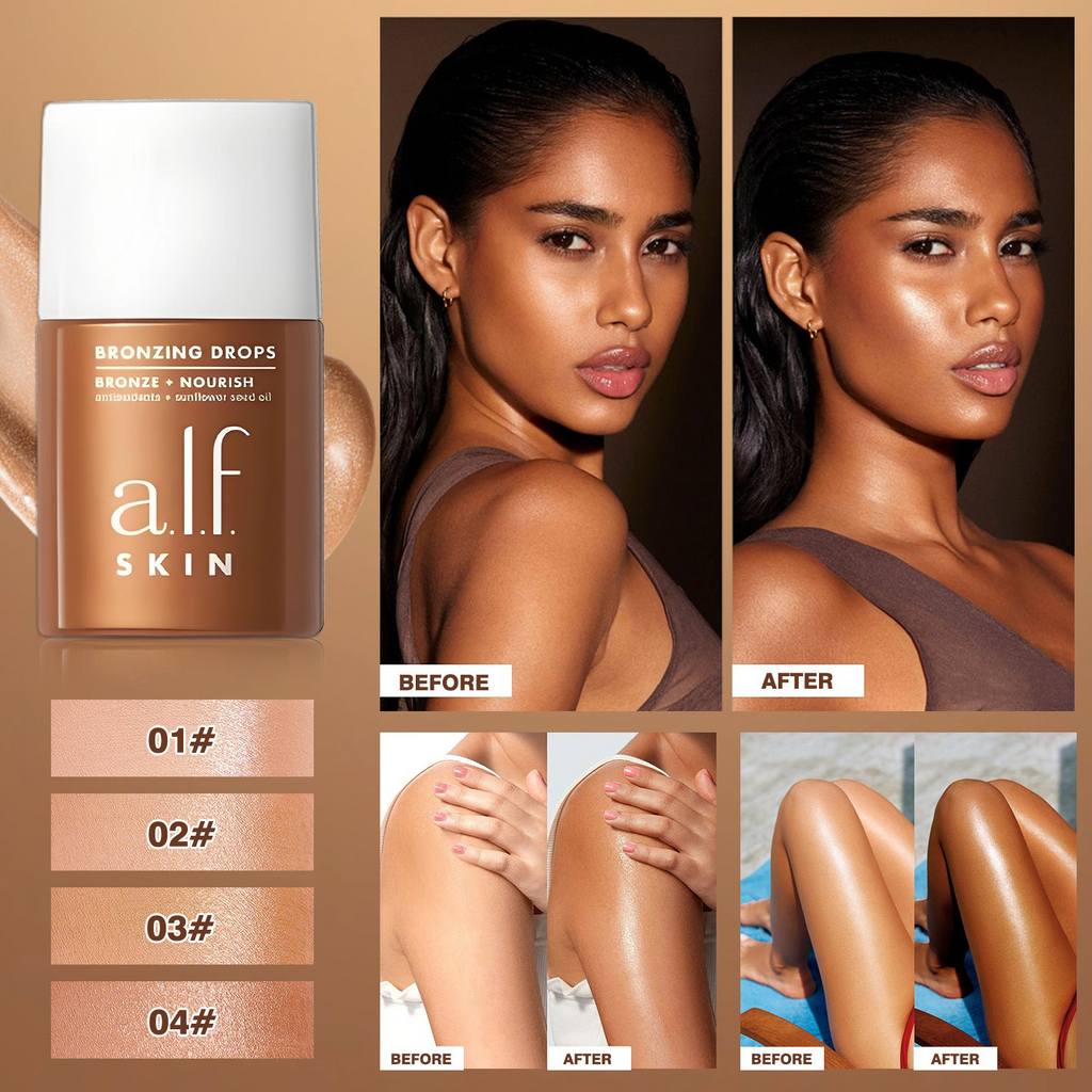 🤎 Bronzing Drops Tinted Serum 🌿 No Heavy Makeup Needed-8QY1
