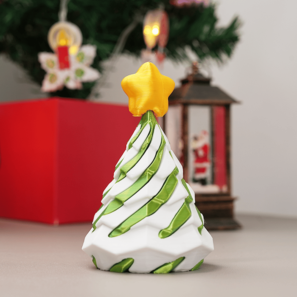 🎈3D Printed Multicolor Christmas Tree Spiral Stacking Toy