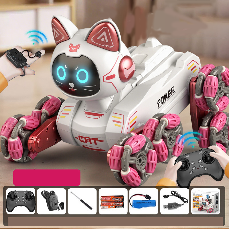 Smart Gesture-Control Robot Cat Toy – Interactive AI Pet for Kids