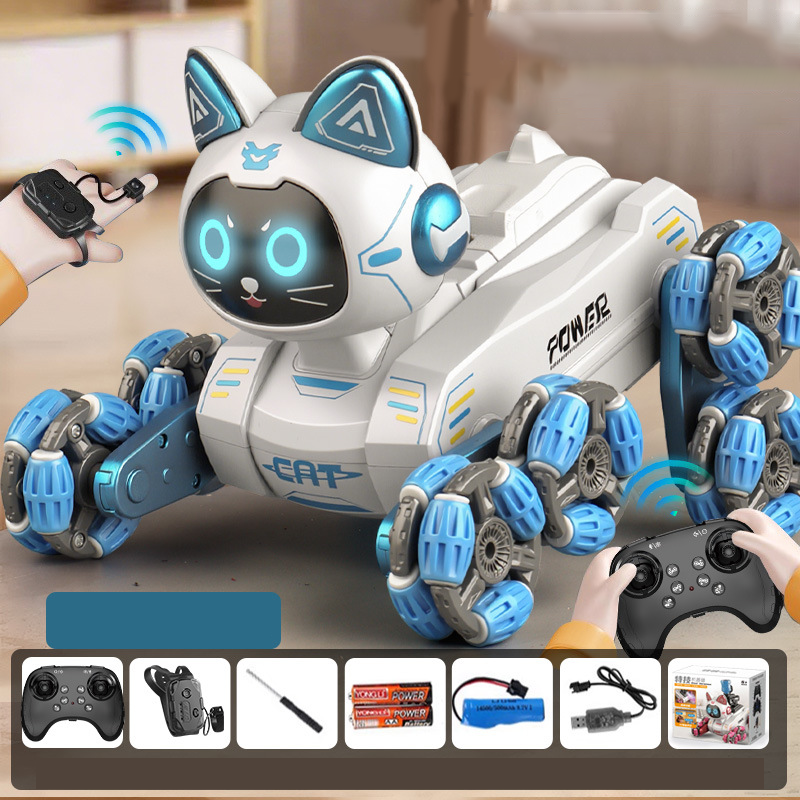 Smart Gesture-Control Robot Cat Toy – Interactive AI Pet for Kids
