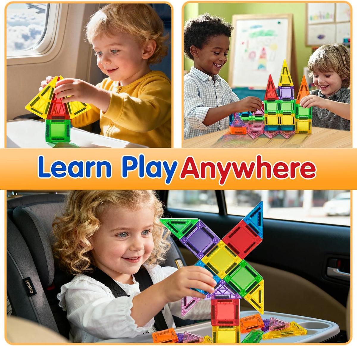🔥Mini Magnetic Tile Toys with Iron Box