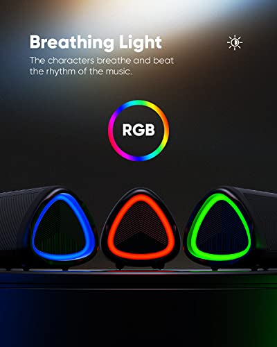 Bluetooth Speaker with HD Sound. Portable Wireless. IPX5 Waterproof. Up to 24H Playtime. TWS Pairing. BT5.3. for Home/Party/Outdoor/Beach. Electronic Gadgets. Birthday Gift (Black)
