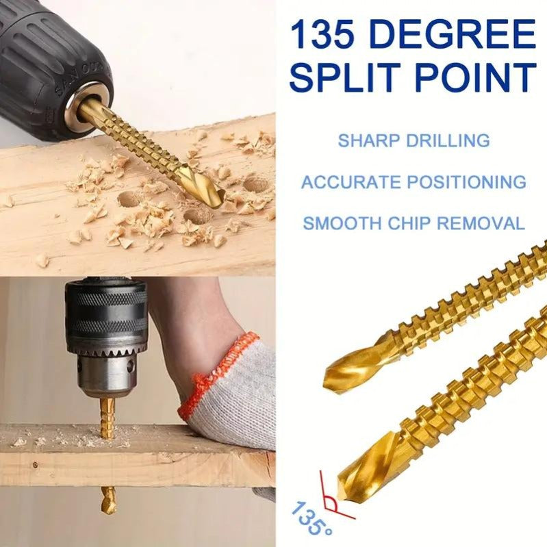 Ultra-Practical Titanium-Coated Drill Bit Set🔧