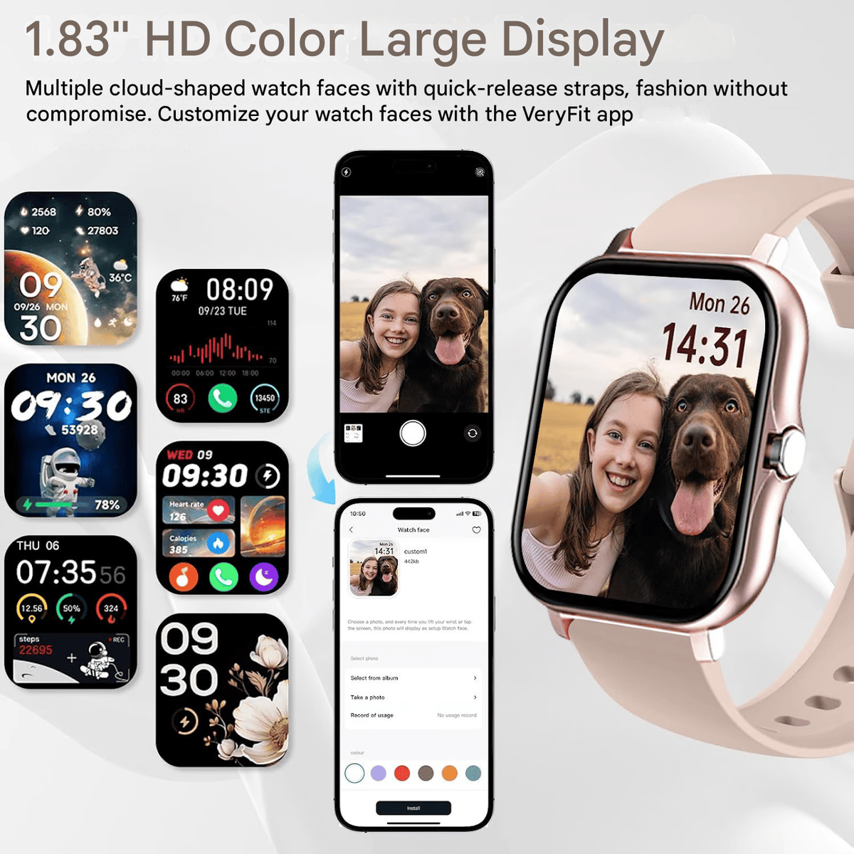 ⌚🔥All-day Fitness Monitoring💯Bluetooth Fashion Smart Watch