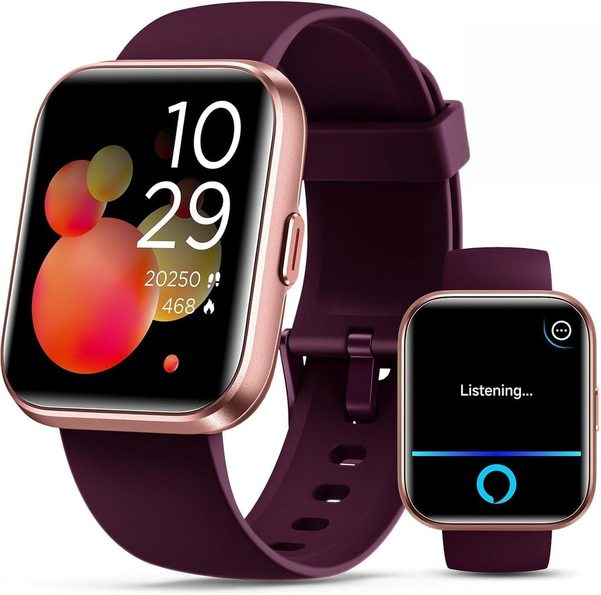 Women Smartwatch: 1.8" Alexa Built-in, Call Alerts, Heart Rate/Sleep Monitor, 120 Sports Modes, Waterproof