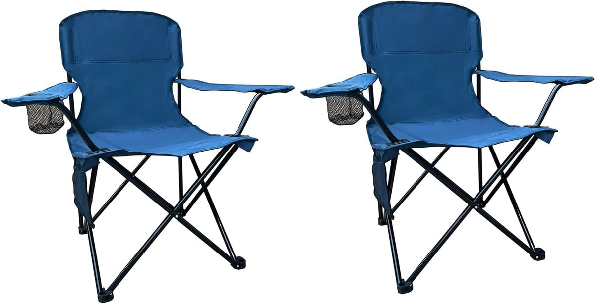 Camping Folding Chair with Cup Holder & Storage Pocket - 5.5lbs Lightweight, 225lb Capacity Portable Camp Chairs for Outdoor, Hiking, Hunting, Sports, Green