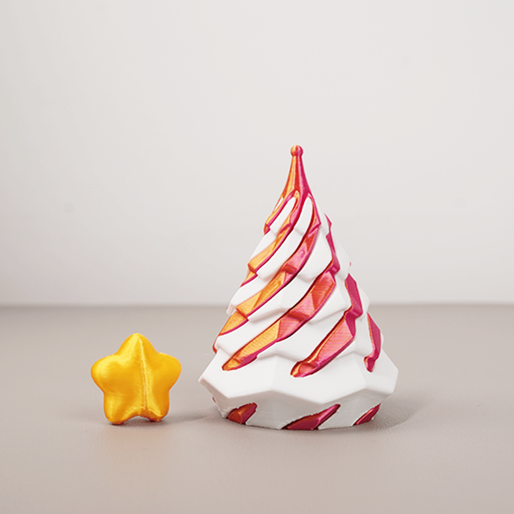 🎈3D Printed Multicolor Christmas Tree Spiral Stacking Toy