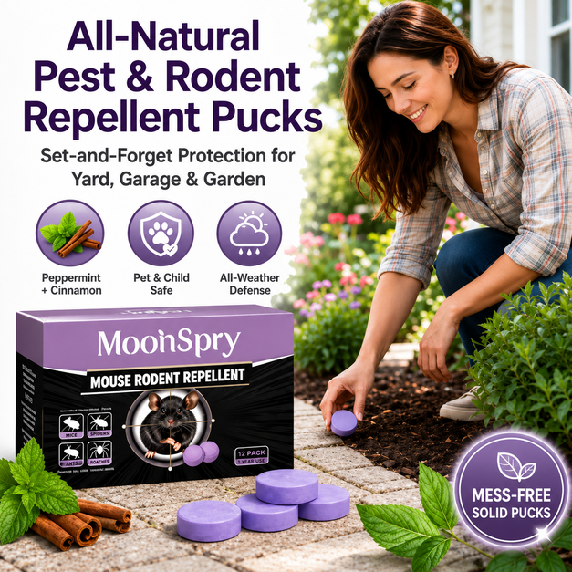 All-Natural Peppermint & Cinnamon Pest & Rodent Repellent Pucks 🕷️🐍
