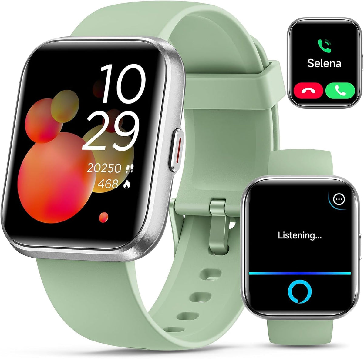 Women Smartwatch: 1.8" Alexa Built-in, Call Alerts, Heart Rate/Sleep Monitor, 120 Sports Modes, Waterproof