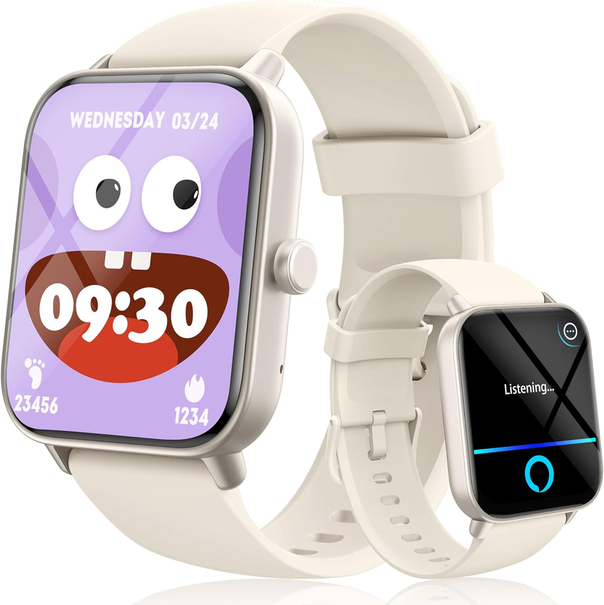 Kids Smart Watch, IP68 Waterproof Swimming Smartwatch, 1.8'' Fitness Activity Tracker Watch with 100 Sports Modes, Make Call/Answer, HR & Sleep Monitor, Alarm for 7+ Boys Girls Teens