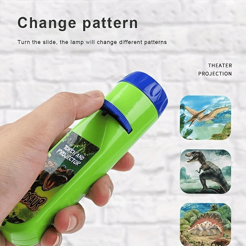 🦖 Dinosaur Projector Flashlight, Portable Dinosaur Projector Flashlight, Night Light Technology Toy For Christmas Gift