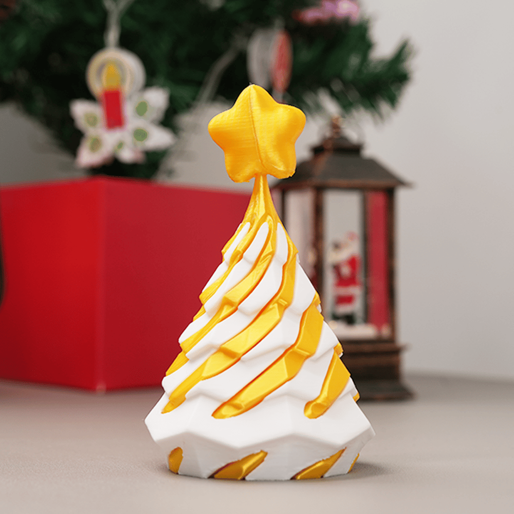 🎈3D Printed Multicolor Christmas Tree Spiral Stacking Toy