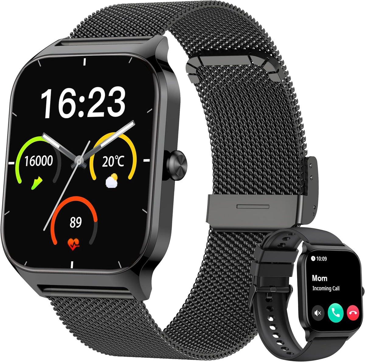 Smart Watch Women, Calls/Blood Pressure/100+ Sports Smartwatch Woman, Respiratory Rate Heart Rate Blood Oxygen Sleep, Watch Android iOS