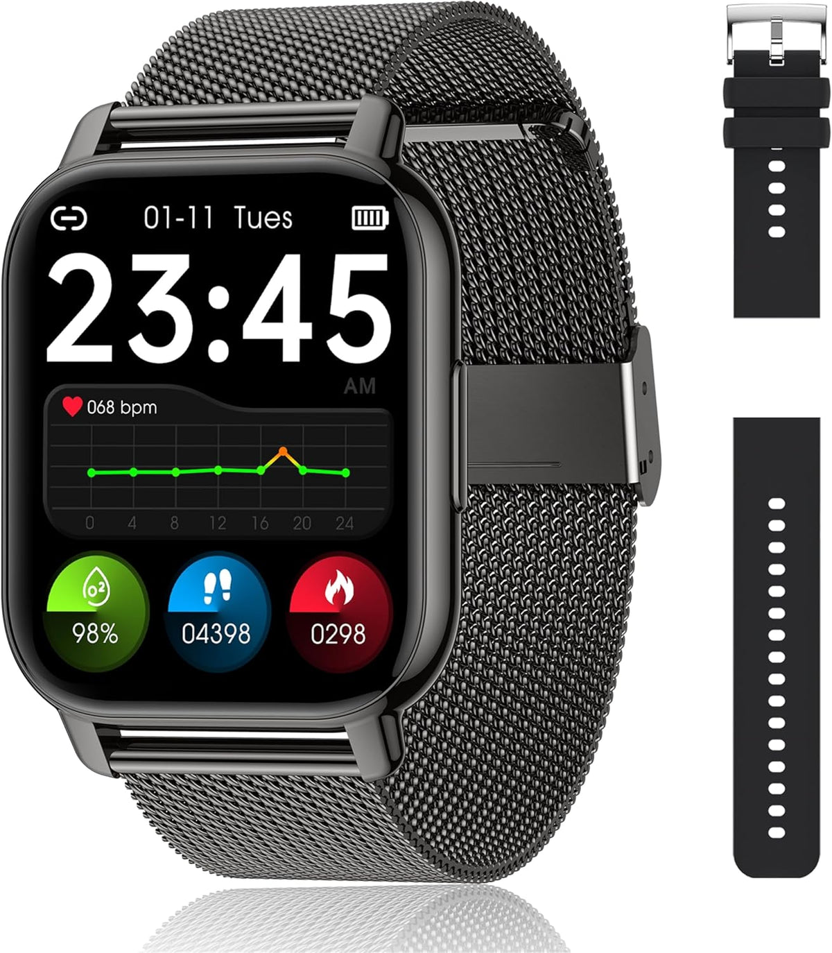 Smart Watch Women, Calls/Blood Pressure/100+ Sports Smartwatch Woman, Respiratory Rate Heart Rate Blood Oxygen Sleep, Watch Android iOS