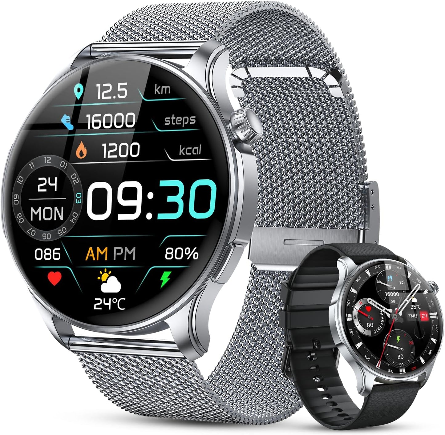 Smart Watch: Call Answer & Heart Rate