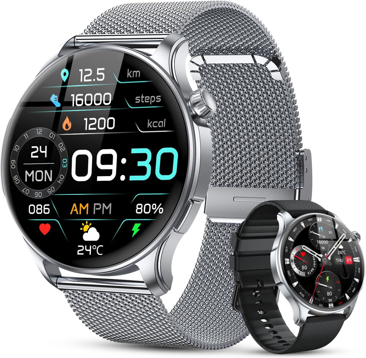 Smart Watch: Call Answer & Heart Rate