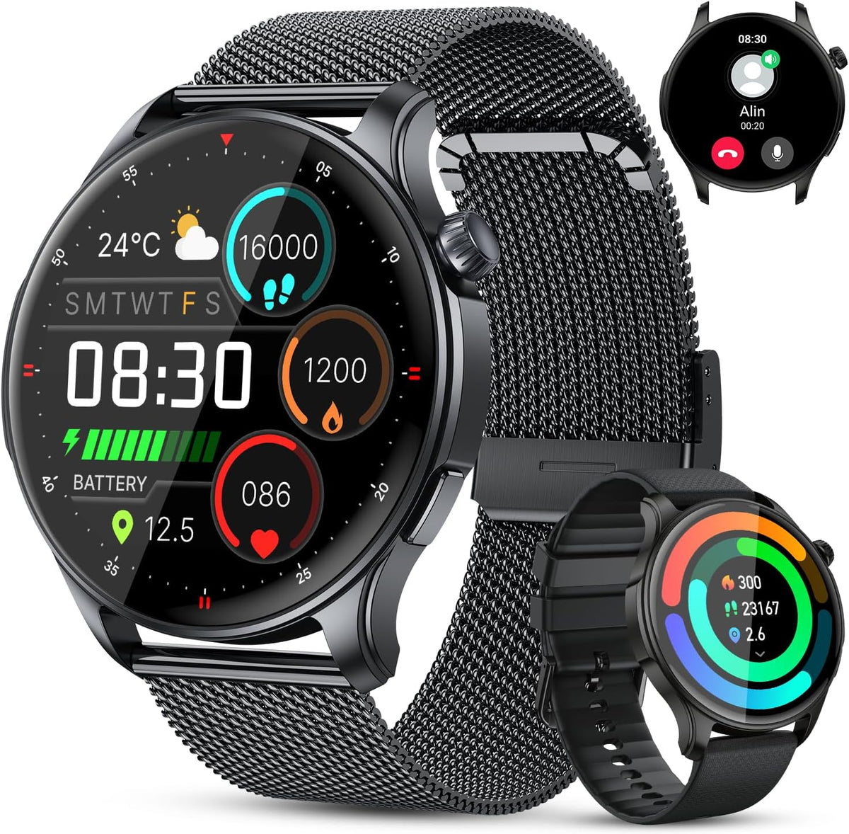 Smart Watch: Call Answer & Heart Rate