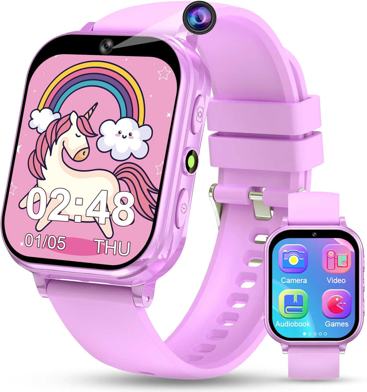 Kids Smart Watch, IP68 Waterproof Swimming Smartwatch, 1.8'' Fitness Activity Tracker Watch with 100 Sports Modes, Make Call/Answer, HR & Sleep Monitor, Alarm for 7+ Boys Girls Teens