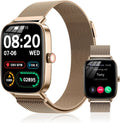 AMOLED Smart Watch for Women: 1.85" IP68 Fitness Tracker, Heart Rate/SpO2, 118 Sports Modes (Rose Gold)