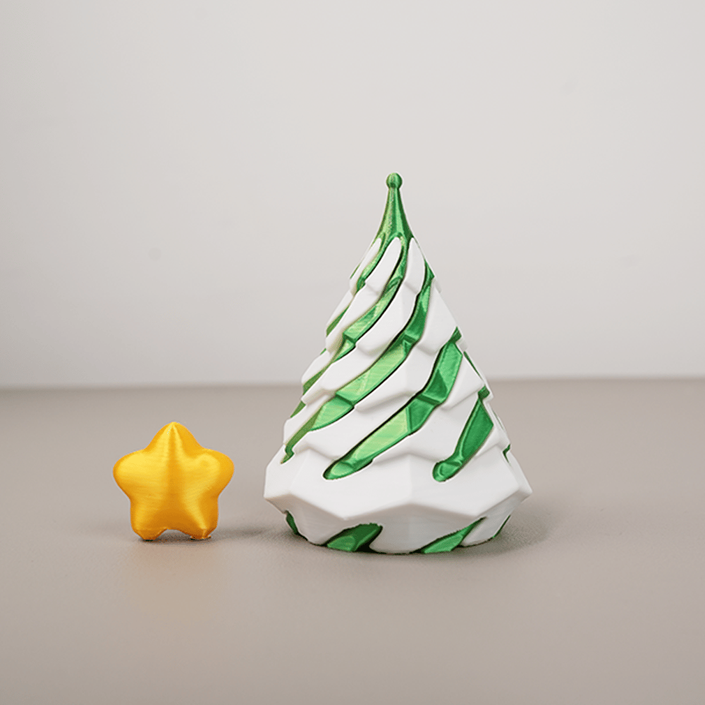 🎈3D Printed Multicolor Christmas Tree Spiral Stacking Toy