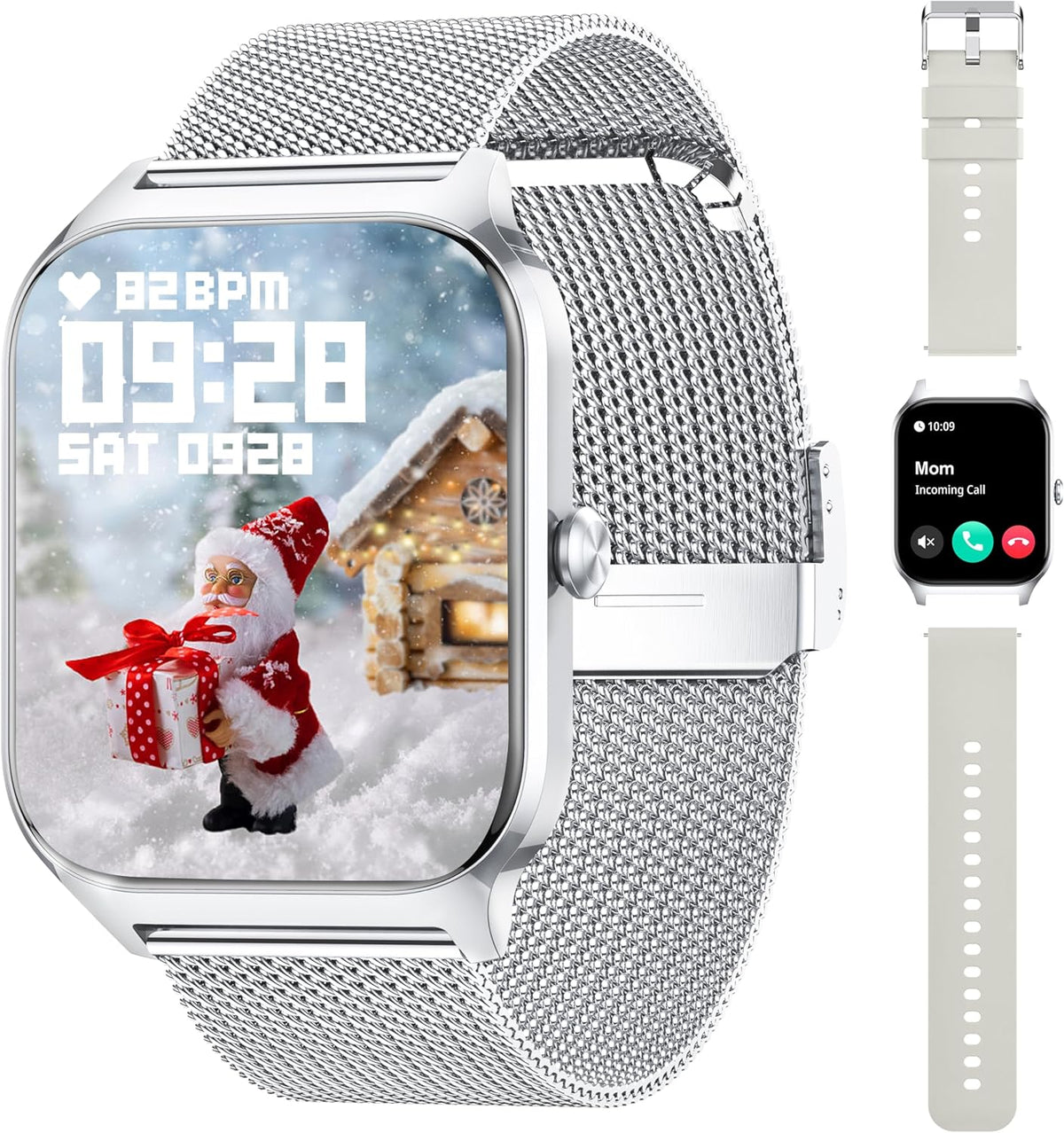 Smart Watch Women, Calls/Blood Pressure/100+ Sports Smartwatch Woman, Respiratory Rate Heart Rate Blood Oxygen Sleep, Watch Android iOS