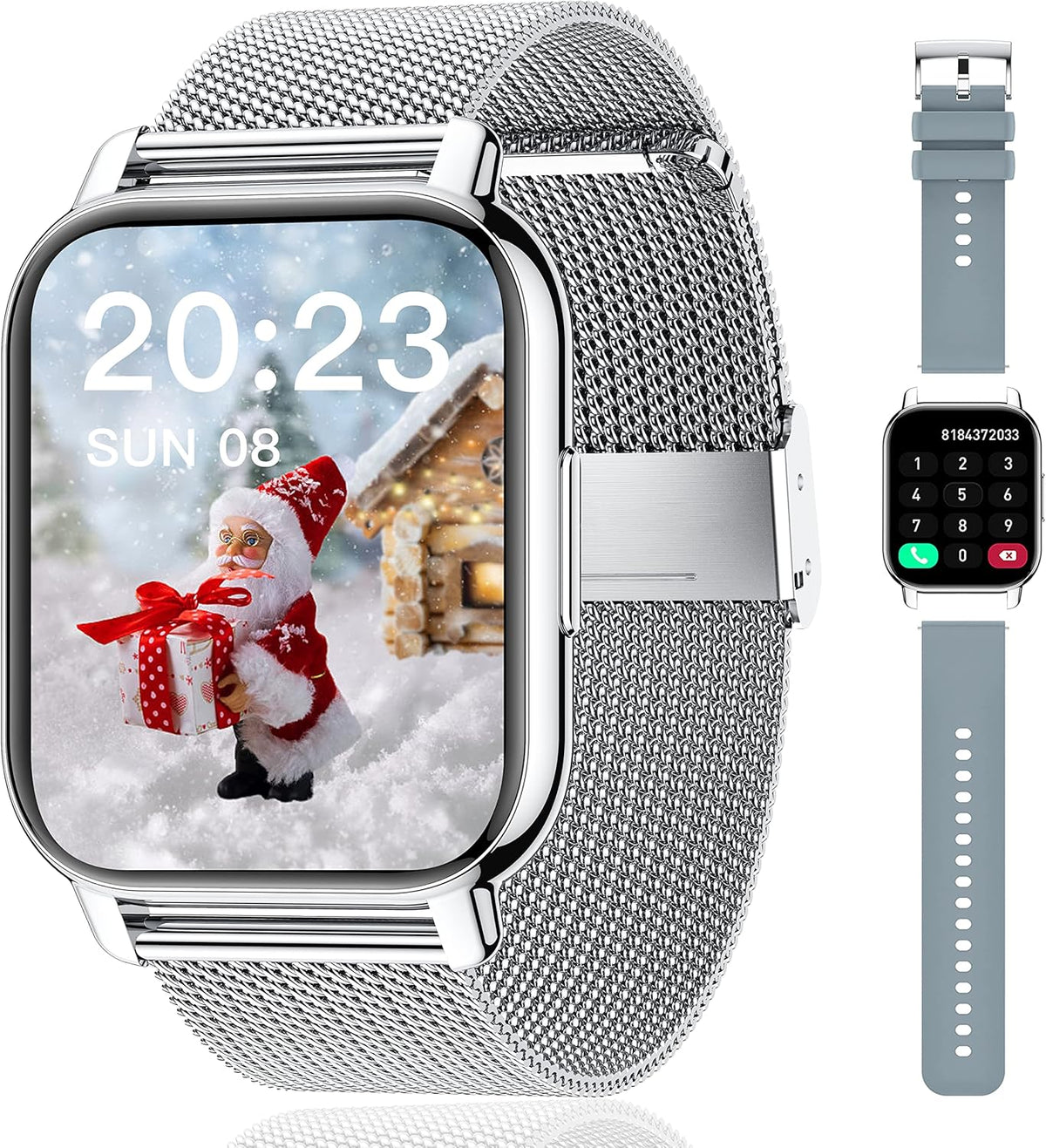 Smart Watch Women, Calls/Blood Pressure/100+ Sports Smartwatch Woman, Respiratory Rate Heart Rate Blood Oxygen Sleep, Watch Android iOS