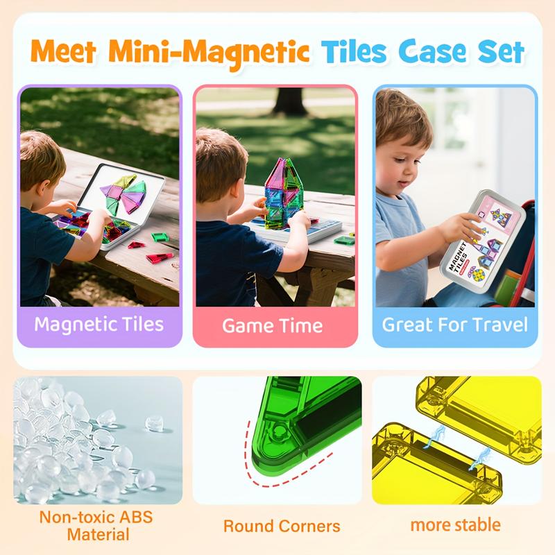 🔥Mini Magnetic Tile Toys with Iron Box