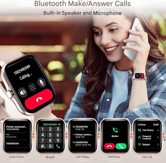 ⌚🔥All-day Fitness Monitoring💯Bluetooth Fashion Smart Watch