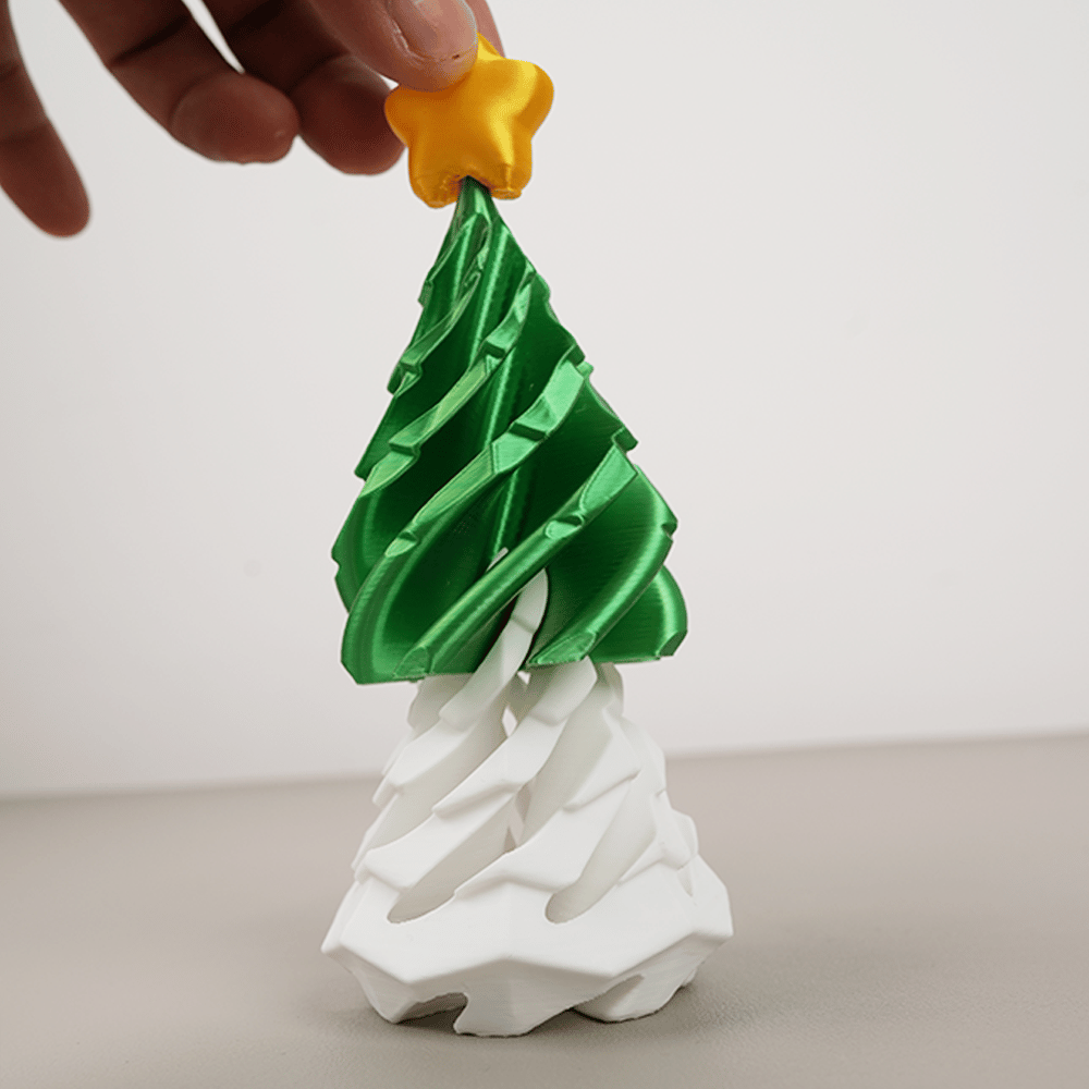 🎈3D Printed Multicolor Christmas Tree Spiral Stacking Toy