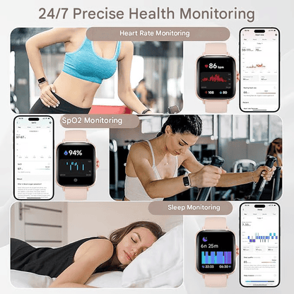 ⌚🔥All-day Fitness Monitoring💯Bluetooth Fashion Smart Watch