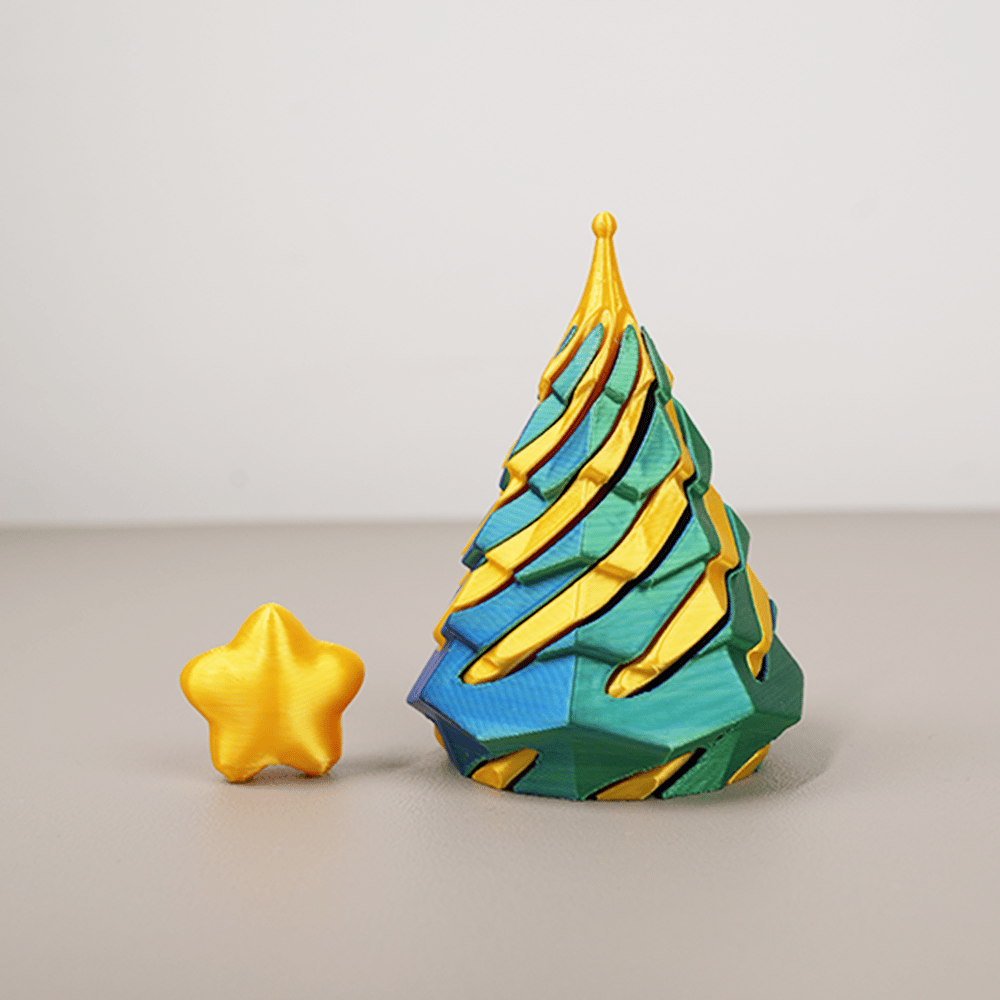 🎈3D Printed Multicolor Christmas Tree Spiral Stacking Toy