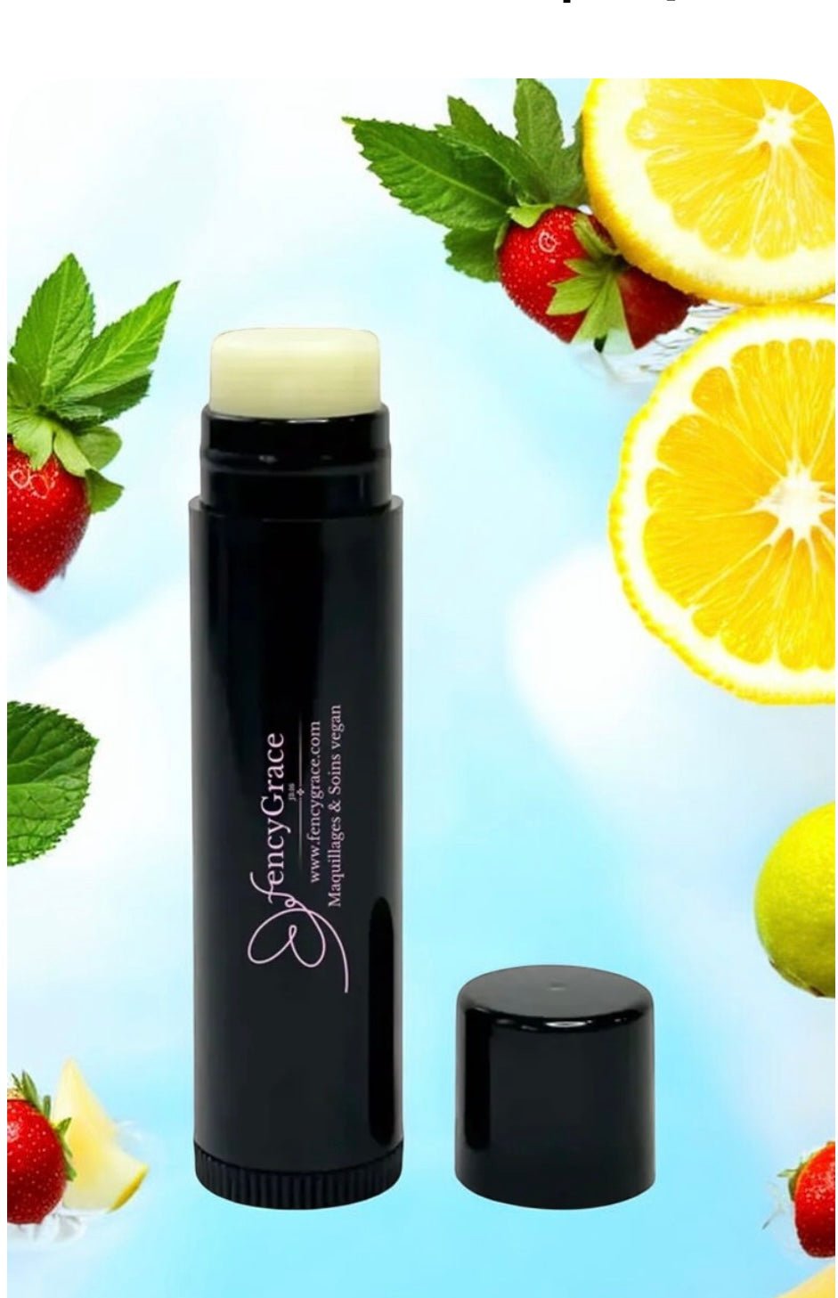 FencyGrace Natural and Moisturizing Lip Balm – Vegan Care for Dry and Damaged Lips