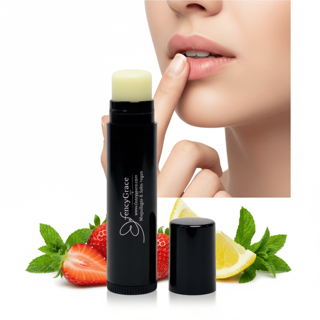 FencyGrace Natural and Moisturizing Lip Balm – Vegan Care for Dry and Damaged Lips