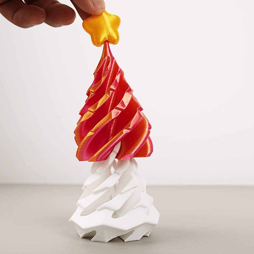 🎈3D Printed Multicolor Christmas Tree Spiral Stacking Toy