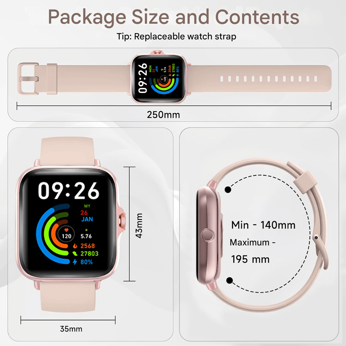 ⌚🔥All-day Fitness Monitoring💯Bluetooth Fashion Smart Watch