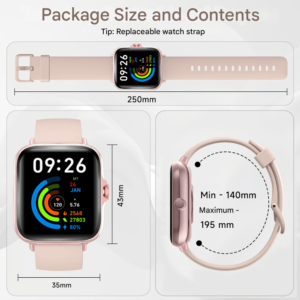 ⌚🔥All-day Fitness Monitoring💯Bluetooth Fashion Smart Watch