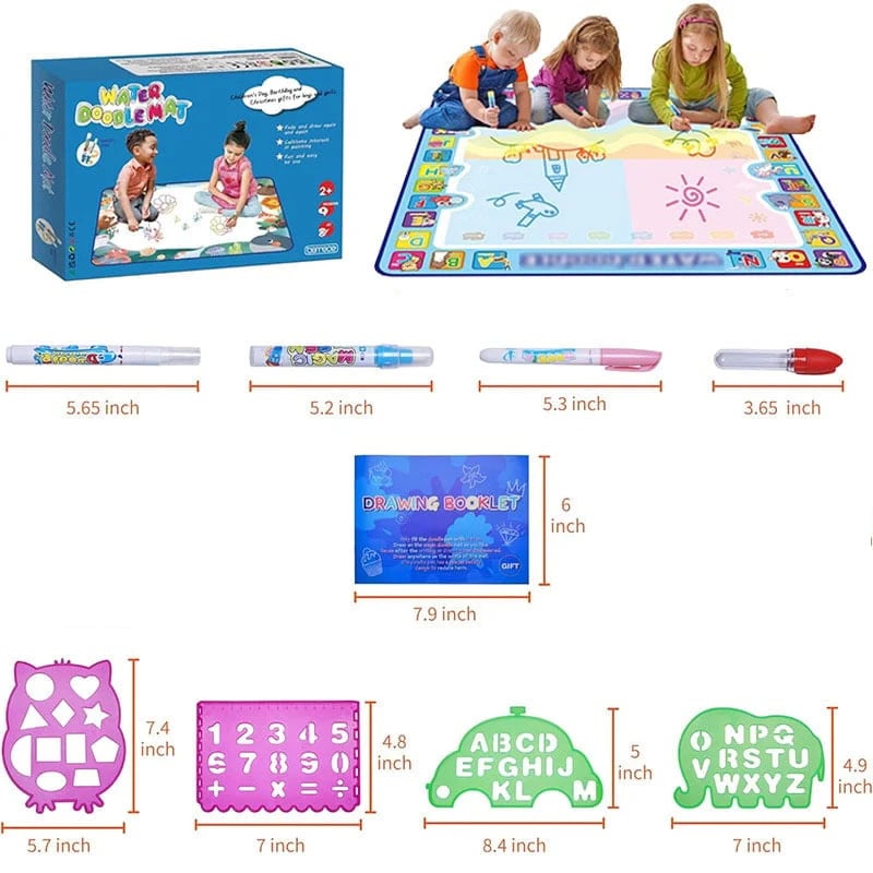 🎁Water Doodle Mat ,Aqua Painting Drawing Mat Mess Free Learning Toy Mat