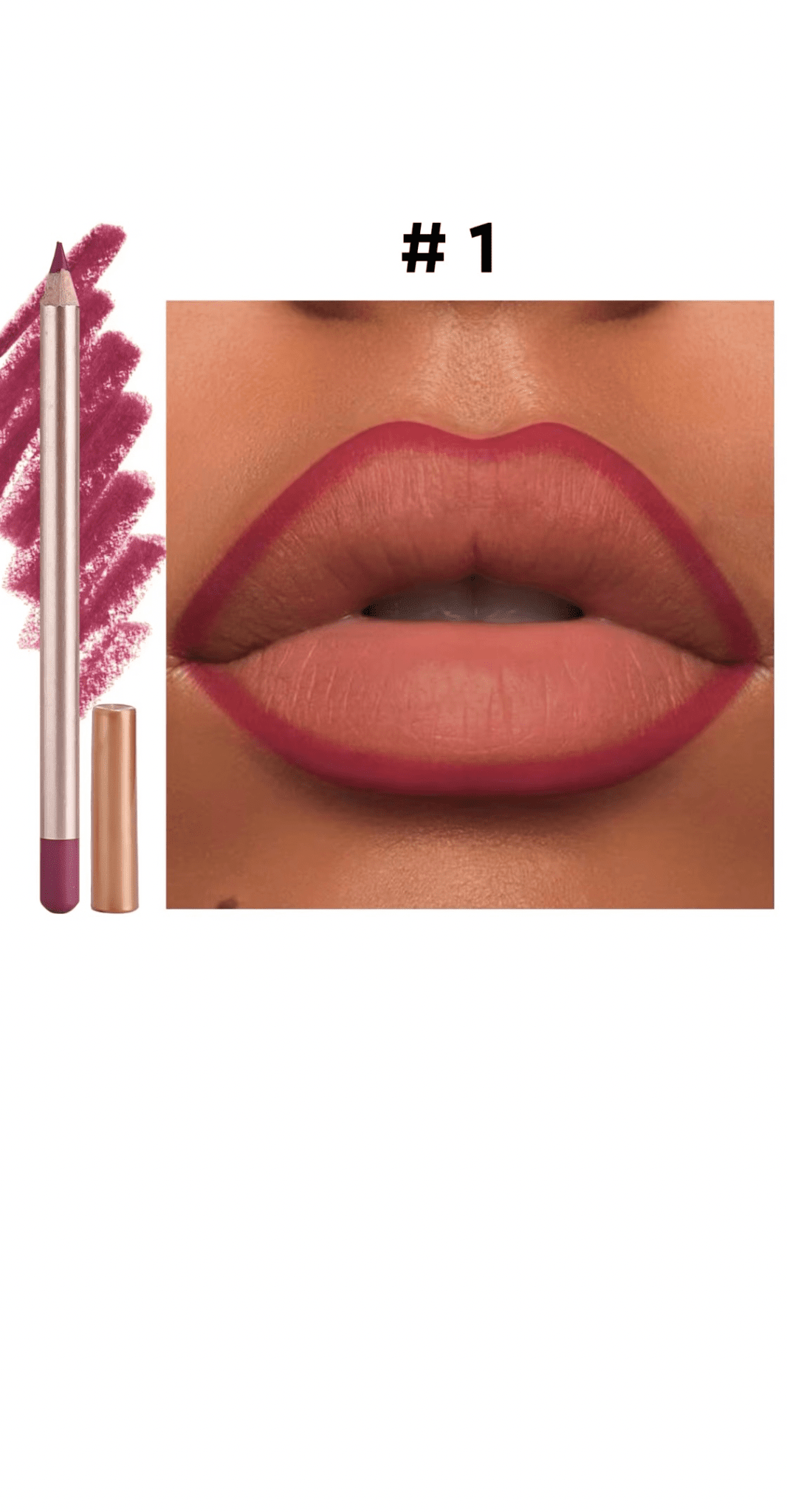 FencyGrace Line Loud, Vegan Retractable Matte Lip Pencil Infused with Vitamin E