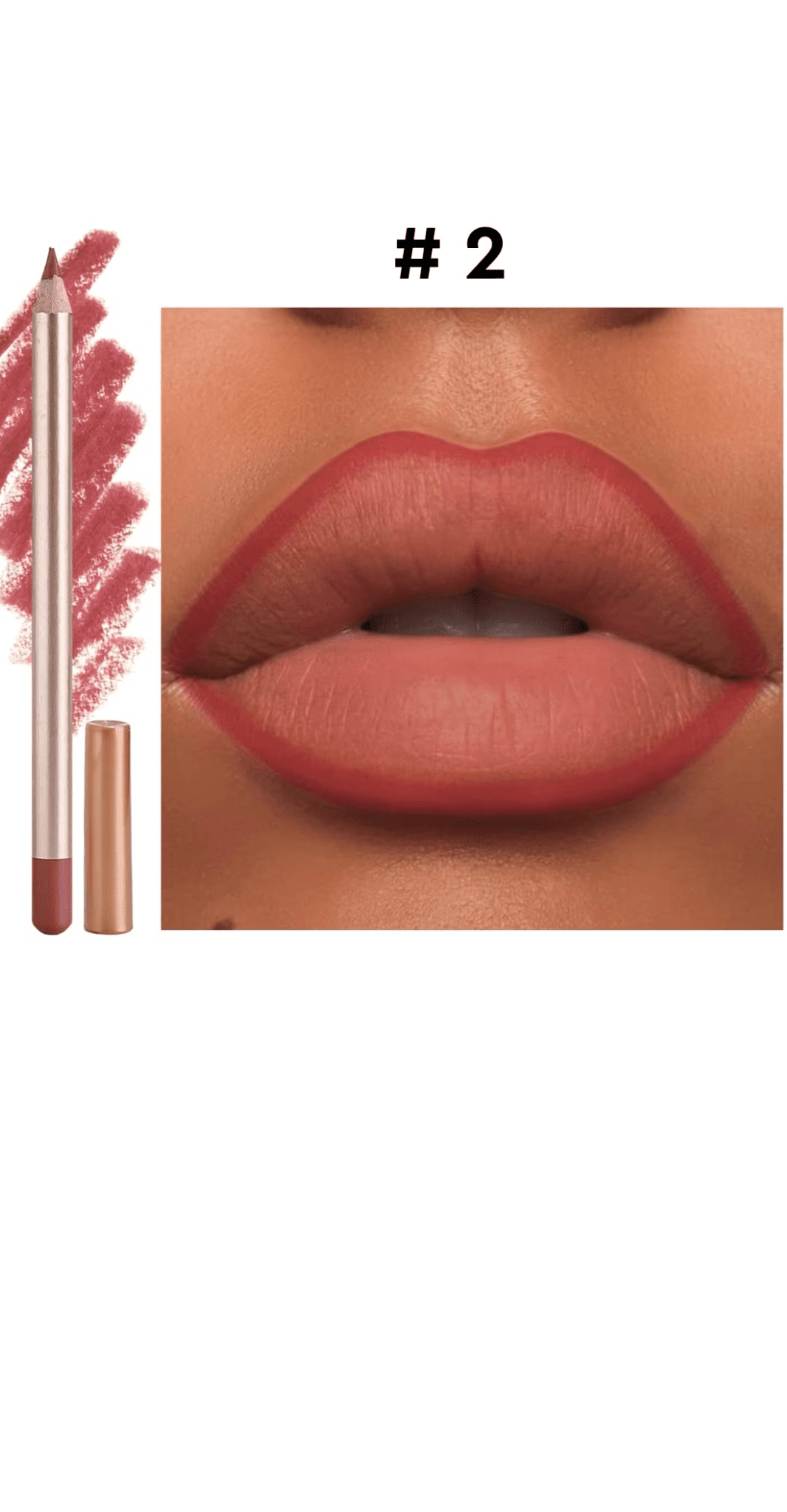 FencyGrace Line Loud, Vegan Retractable Matte Lip Pencil Infused with Vitamin E