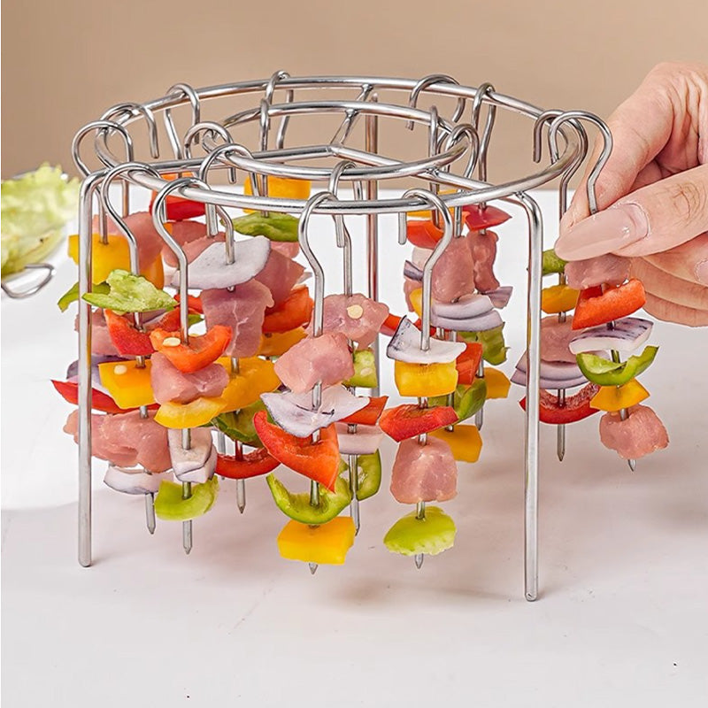 New Specialized Round Hanging Skewer Rack for Barbecues🥩