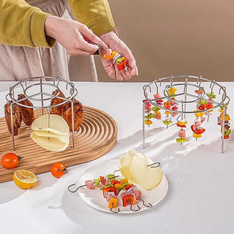 New Specialized Round Hanging Skewer Rack for Barbecues🥩