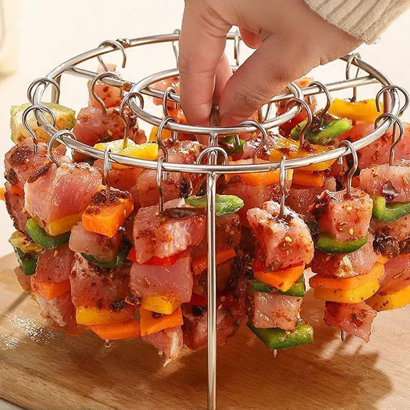 New Specialized Round Hanging Skewer Rack for Barbecues🥩